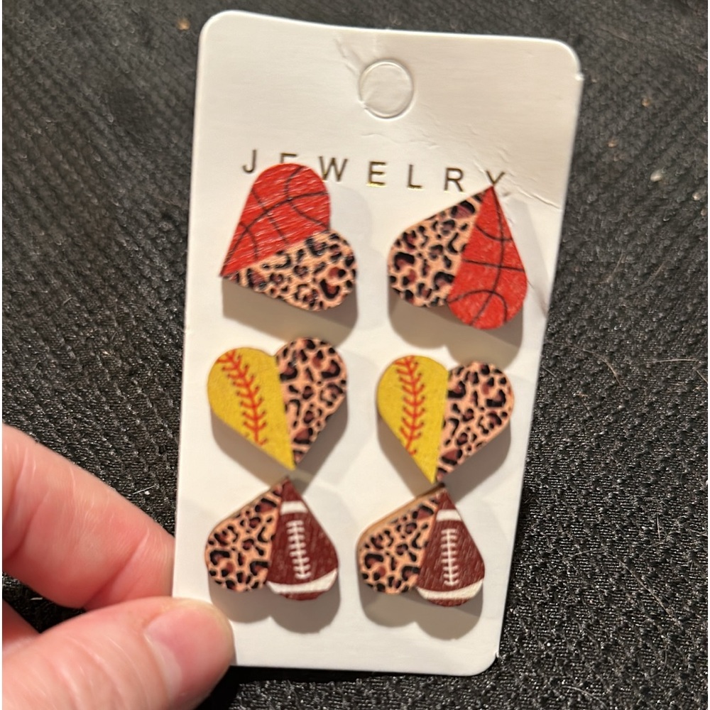 Brand new wooden earrings